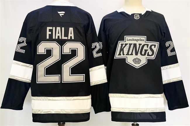 Mens Los Angeles Kings #22 Kevin Fiala Black 2024-25 Home Stitched Hockey Jersey->los angeles kings->NHL Jersey